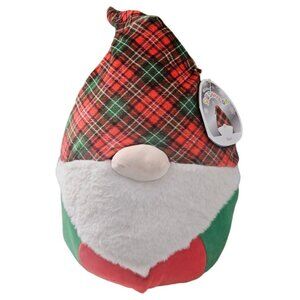 Squishmallows Guri Gnome Christmas Checkered Plaid Large 2021 Plush Toy NWT